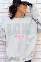 Beach Bum Oversized Graphic Fleece Sweatshirts Color Bear