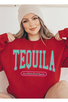 Tequila Drink Oversized Graphic Fleece Sweatshirts Color Bear