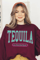 Tequila Drink Oversized Graphic Fleece Sweatshirts Color Bear