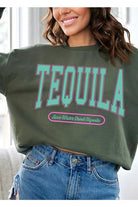 Tequila Drink Oversized Graphic Fleece Sweatshirts Color Bear