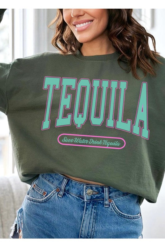 Tequila Drink Oversized Graphic Fleece Sweatshirts Color Bear