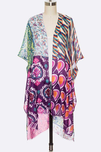 Mix Print Tribal Kimono Cardigan LA Jewelry Plaza