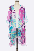 Tropical Floral Print Light Weight Kimono Cardigan LA Jewelry Plaza