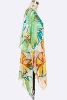 Tropical Floral Print Light Weight Kimono Cardigan LA Jewelry Plaza