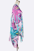 Tropical Floral Print Light Weight Kimono Cardigan LA Jewelry Plaza