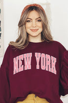 New York State Oversized Graphic Sweatshirts Color Bear