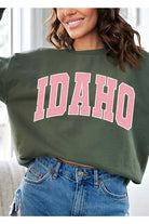 Idaho State Oversized Graphic Fleece Sweatshirts Color Bear