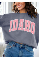 Idaho State Oversized Graphic Fleece Sweatshirts Color Bear