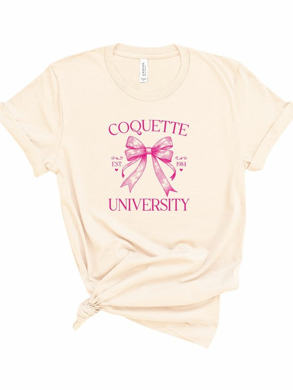 Coquette University Est 1984 Graphic Tee Ocean and 7th