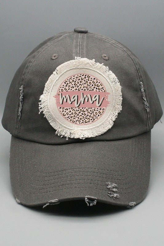 Mother's Day Neutral Mama Circle Patch Hat Cali Boutique
