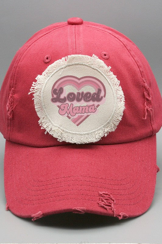 Mother's Day Love Mama Heart Patch Hat Cali Boutique