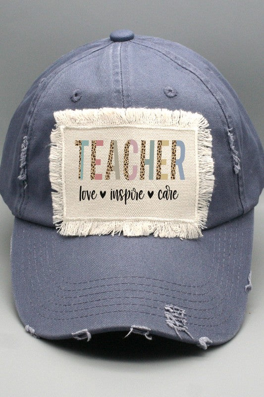 Teacher Gifts Teacher Love Inspire Care Patch Hat Cali Boutique