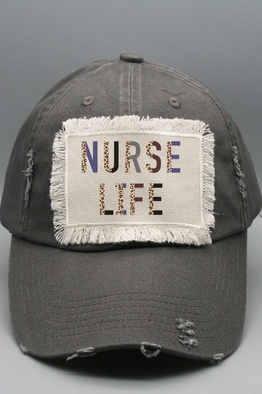 Nurse Gifts Leopard Nurse Life Patch Hat Cali Boutique