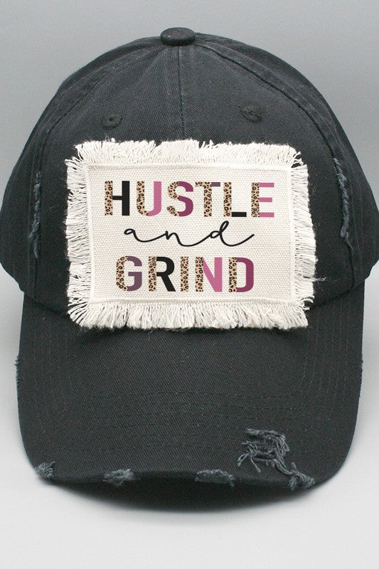 Leopard Hustle and Grind Patch Hat Cali Boutique