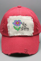 Religious She is Strong Flower Patch Hat Cali Boutique