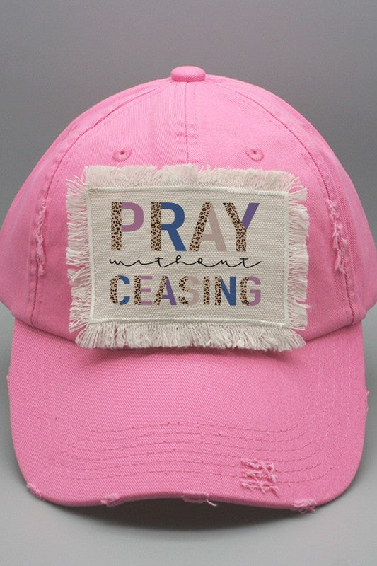 Religious Leopard Pray Without Ceasing Patch Hat Cali Boutique
