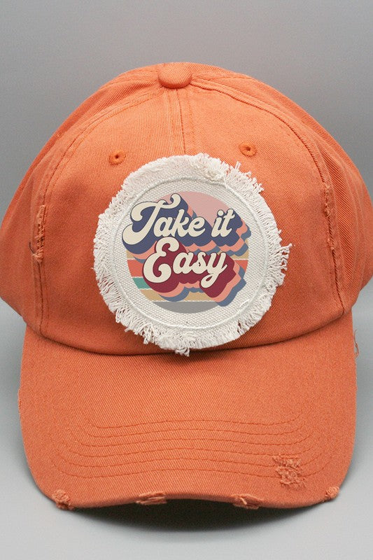 Fun Gifts Take it Easy Patch Hat Cali Boutique