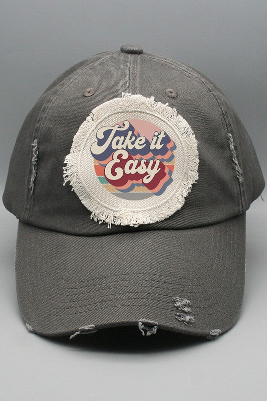Fun Gifts Take it Easy Patch Hat Cali Boutique
