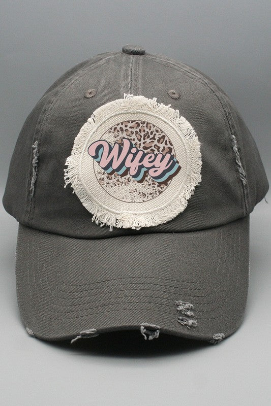 Summer Apparel Pink Wifey Circle Patch Hat Cali Boutique