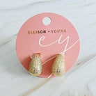 Paved Teardrop Stud Earrings Ellison and Young