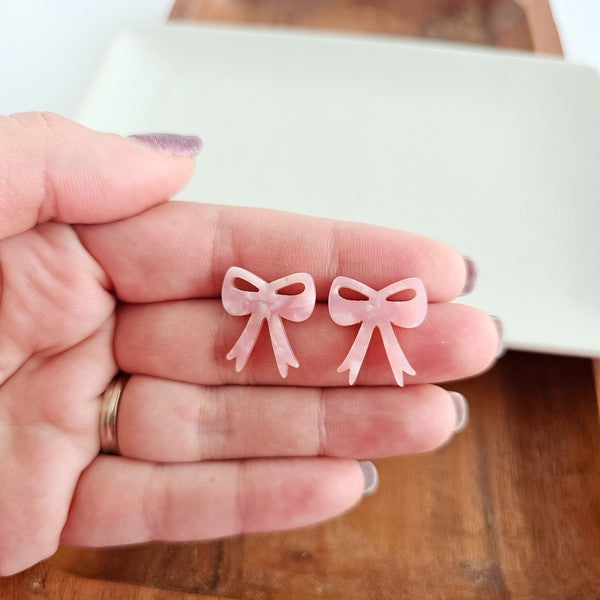 Bow Studs - Pink Spiffy & Splendid