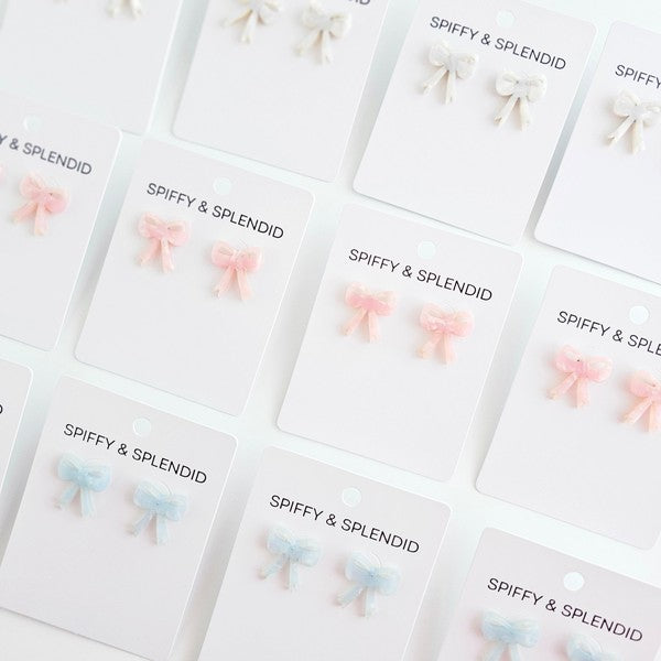 Bow Studs - Pink Spiffy & Splendid