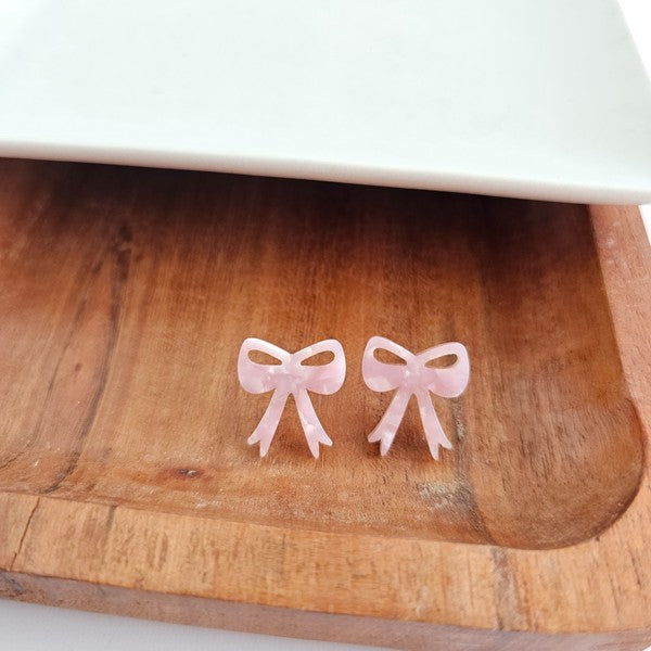 Bow Studs - Pink Spiffy & Splendid