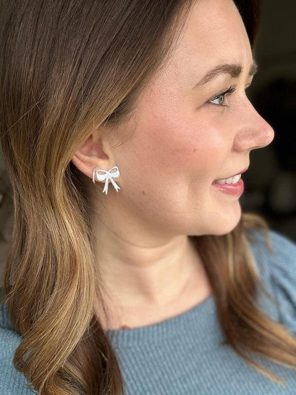 Bow Studs - Light Blue Spiffy & Splendid