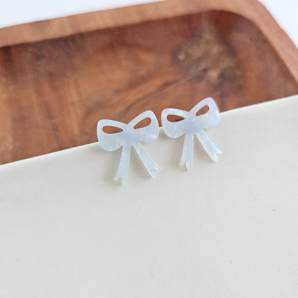 Bow Studs - Light Blue Spiffy & Splendid