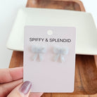 Bow Studs - Light Blue Spiffy & Splendid