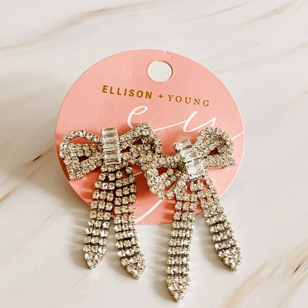 Perfectly Tied Bow Shine Earrings Ellison and Young