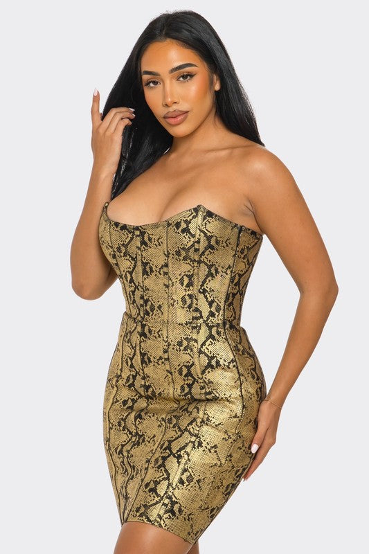 Serpentine Glamour Bodycon Dress Athina