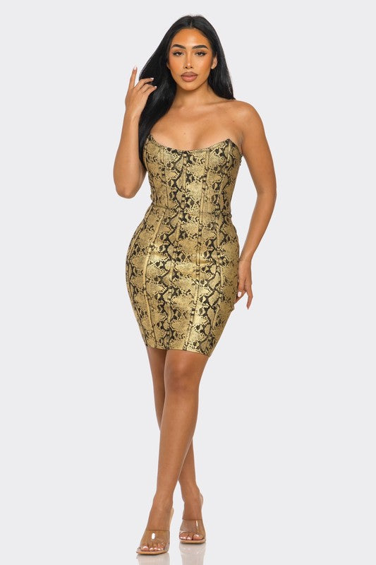 Serpentine Glamour Bodycon Dress Athina