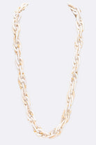 INTERLOCK RESIN CHAIN LINK LONG NECKLACE LA Jewelry Plaza