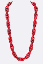 INTERLOCK RESIN CHAIN LINK LONG NECKLACE LA Jewelry Plaza