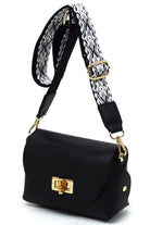 Bamboo Twist Lock Flap Crossbody Bag Fashion World