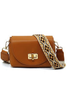 Bamboo Twist Lock Flap Crossbody Bag Fashion World