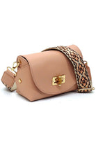 Bamboo Twist Lock Flap Crossbody Bag Fashion World