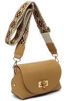 Bamboo Twist Lock Flap Crossbody Bag Fashion World