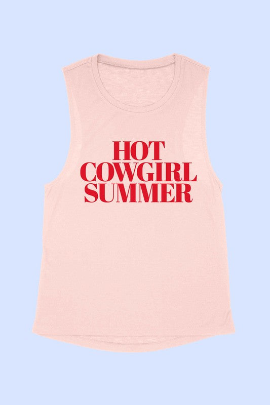 HOT COWGIRL SUMMER GRAPHIC MUSCLE TAN ALPHIA