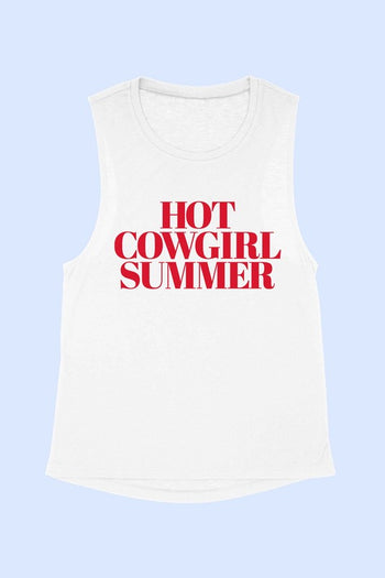 HOT COWGIRL SUMMER GRAPHIC MUSCLE TAN ALPHIA