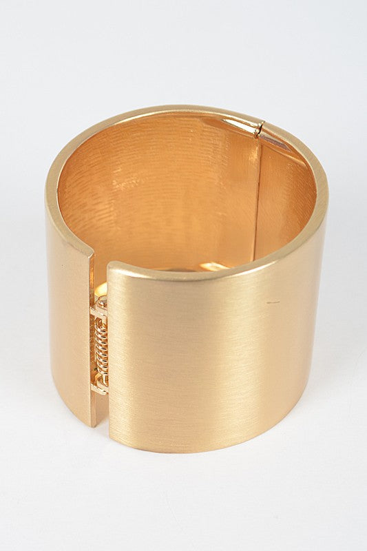 Satin Finished Iconic Statement Hinge Bangle LA Jewelry Plaza