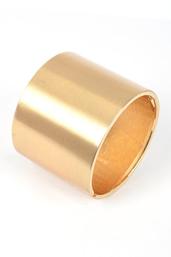 Satin Finished Iconic Statement Hinge Bangle LA Jewelry Plaza