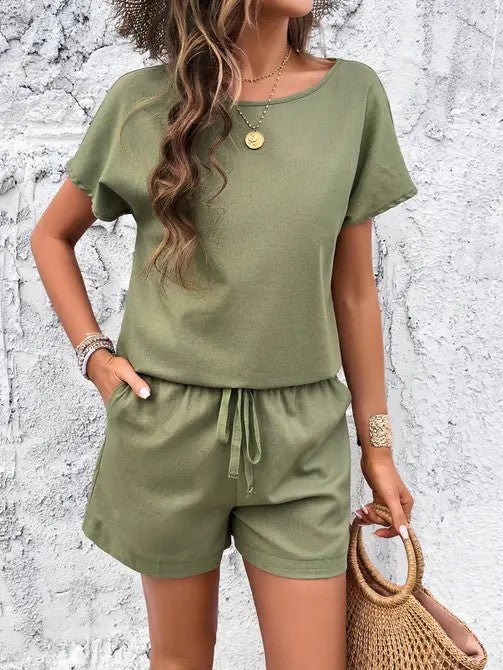 Women's 2 Piece Tshirt Pajama Set Short Sleeve Set YNIQUE