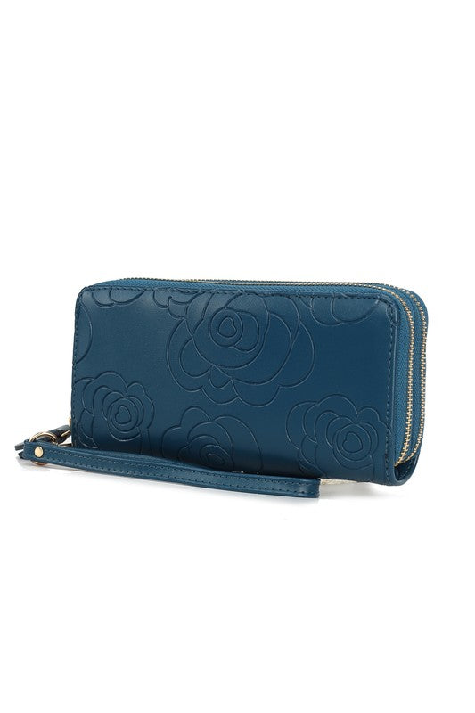 MKF Ellie Genuine Leather Flower Wallet by Mia K MKF Collection by Mia K