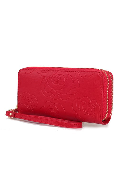 MKF Ellie Genuine Leather Flower Wallet by Mia K MKF Collection by Mia K