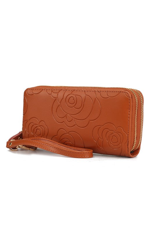 MKF Ellie Genuine Leather Flower Wallet by Mia K MKF Collection by Mia K