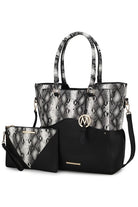 MKF Iris Snake Tote Bag Wristlet Pouch by Mia K MKF Collection by Mia K