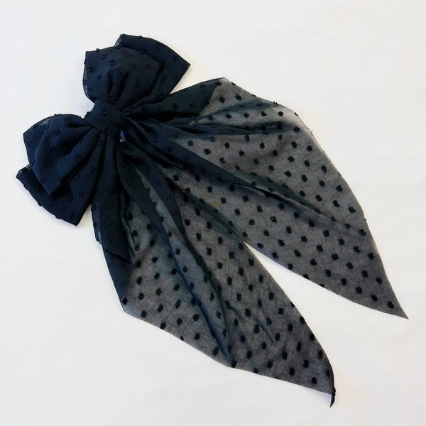 Dreamy Dotty Sheer Bow Hair Clip Ellison and Young