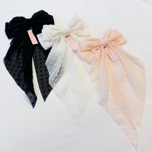 Dreamy Dotty Sheer Bow Hair Clip Ellison and Young